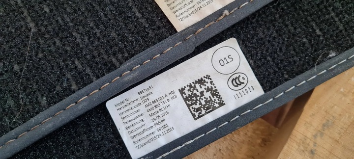 фото №8, Q7 4m ii коврик коврики зад задние тканевый 2x