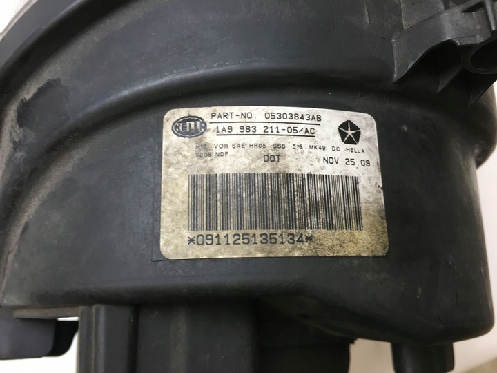 фото №13, Jeep compass 06-10 лампа перед левая правая usa