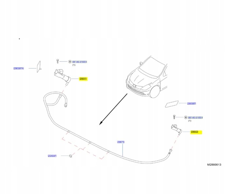 фото №5, Розпилювач лампи лівий nissan оригінальний номер переднє лівий 286413zl0a