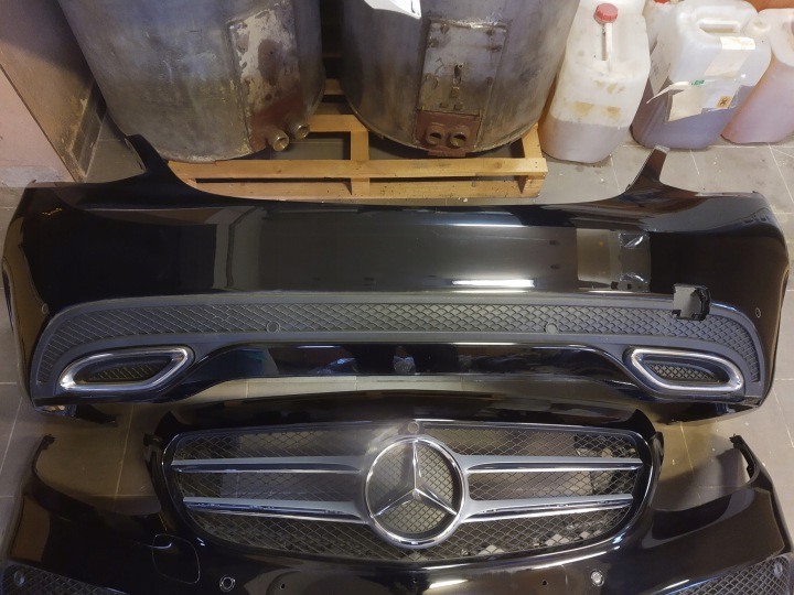 фото №12, Mercedes c w205 amg 040 sedan набір бампер перед+ зад + пороги накладки