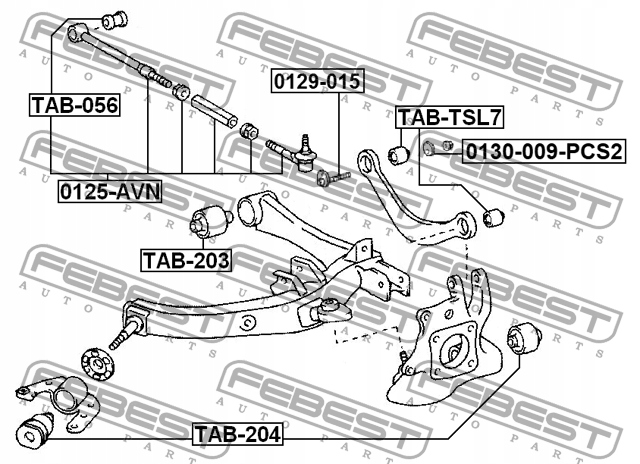 фото №6, Гвинт з mimośrodem febest do toyota allion ii 1.8