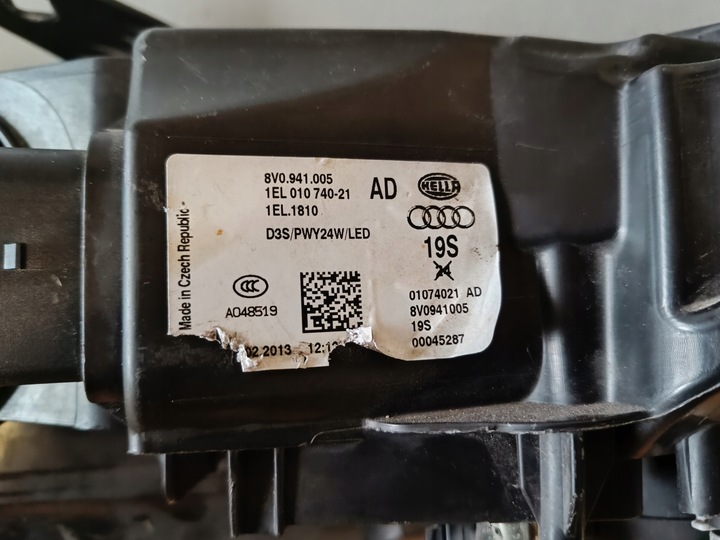 фото №11, Лампа лівий перед ліва передня ксенон led audi a3 8v 8v0941005ad