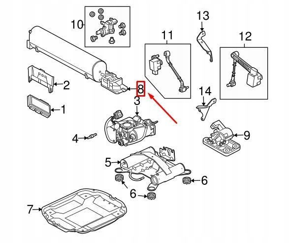 фото №9, Бак пневматический land rover range rover l322 оригинальная запчасть rqn500080