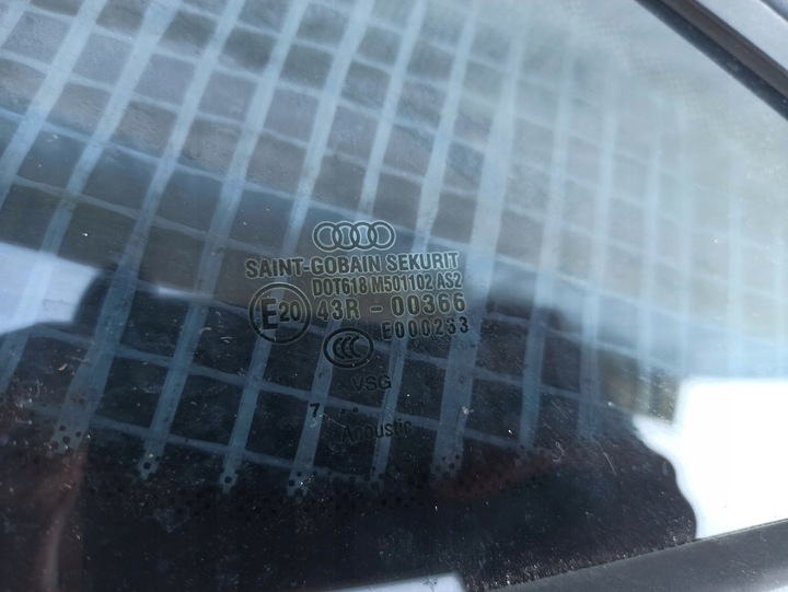 фото №6, Audi a8 d3 скло зад ліва трикутник vsg акустичний 07r