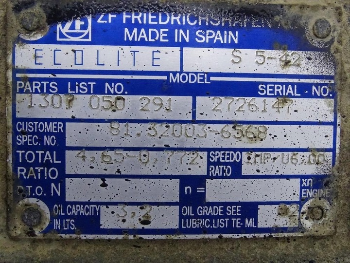 фото №4, Man l2000 le zf s5-42 widełka коробки передач