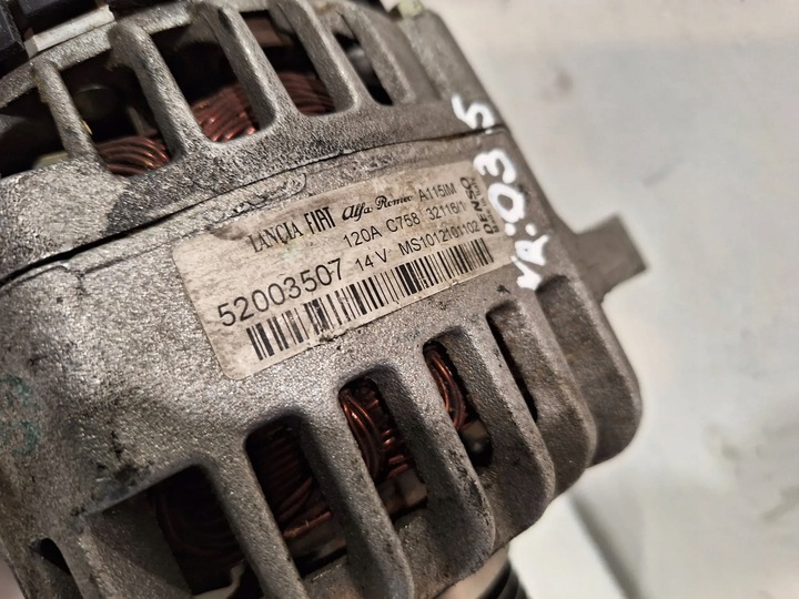 фото №6, Генератор denso 52003507 fiat doblo ii 1.6 mjet 10-