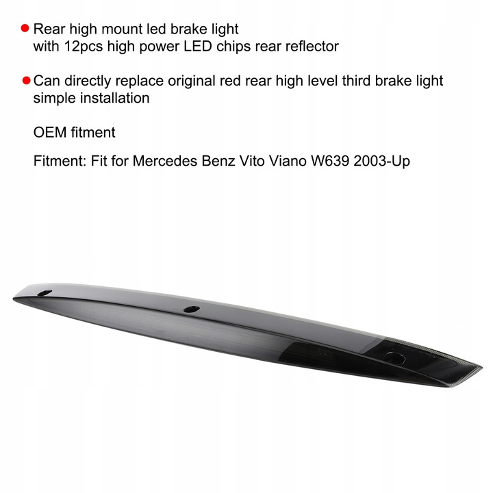 фото №14, Rear high кронштейн led гальмівний light a6398200056 fit for mercedes benz vito vian