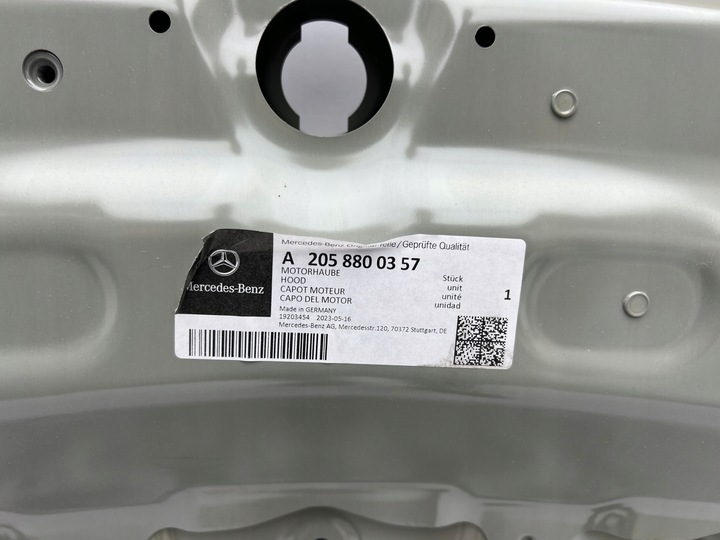 фото №8, Mercedes c-klasa w205 капот крышка двигателя оригинал oem n 14-
