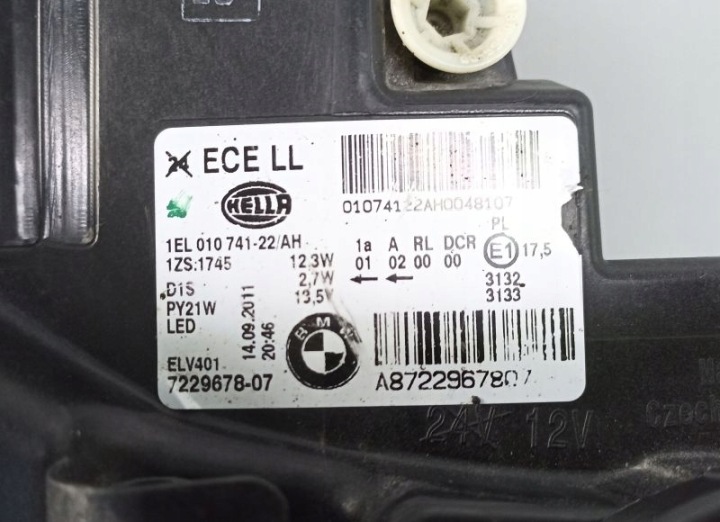 фото №13, Bmw 1 f20 f21 bi-xenon led 11-15 фара передня передня права ні керована