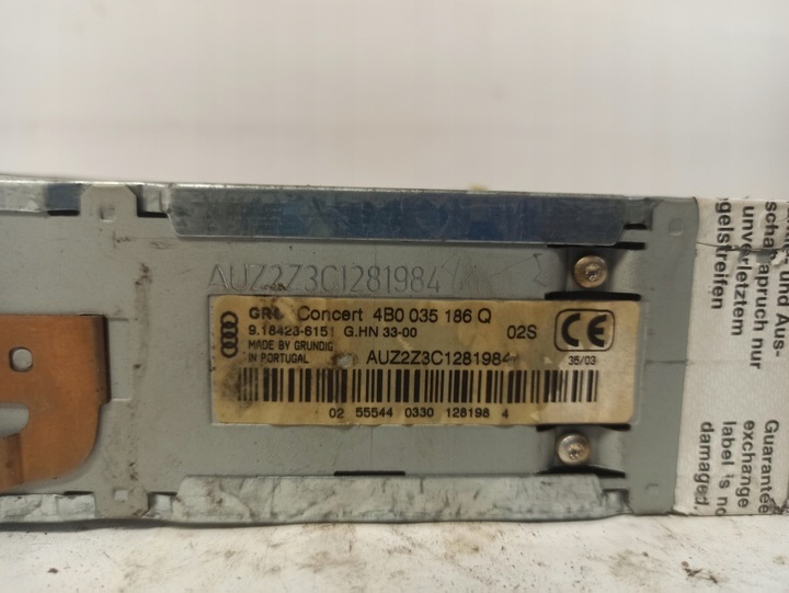 фото №6, Audi a6 c5 рестайлинг радиопроигрыватель радио concert 4b0035186q