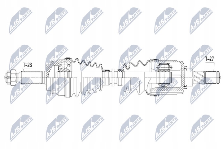 фото №12, Піввісь привідна jeep compass 2.0/2.4 08- передній/лівий