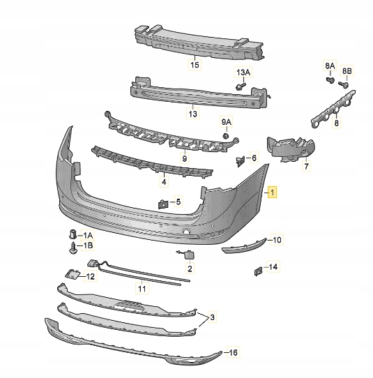 фото №1, Skoda octavia iv универсал бампер зад оригинал новый 5e7807421