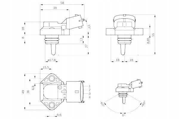 фото №11, Датчик тиску bosch 281 002 316