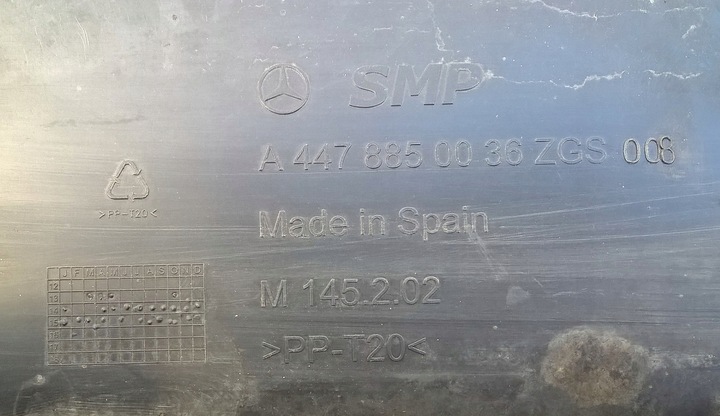 фото №10, Mercedes vito v-klasa eqv w447 14-18 плита захист нижня бампера перед оригінальний номер