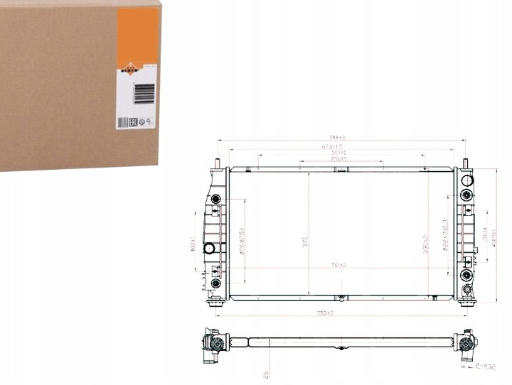 фото №1, Радиаторов двигателя nrf 105013 cr2054