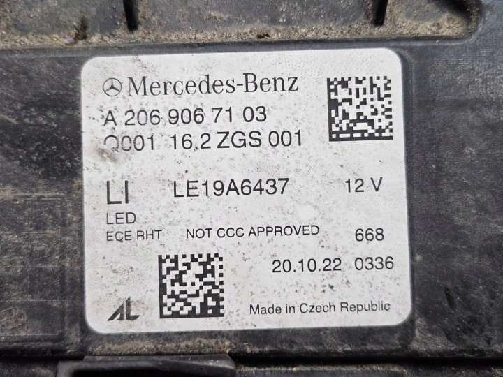 фото №13, Фара перед сторона левая mercedes-benz c w206 a2069067103