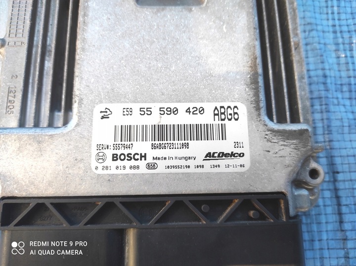 фото №3, Комп'ютер двигуна astrra j 2.0 cdti opel astra j