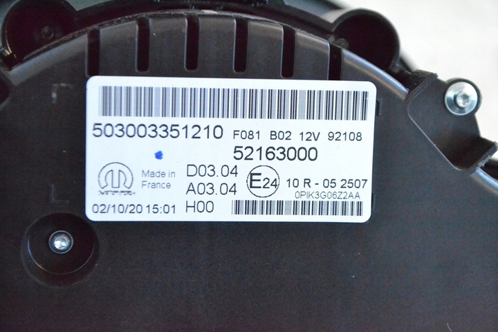 фото №5, Fiat 500x набор индикаторов спидометра 52163000 1.3 2020 rhd