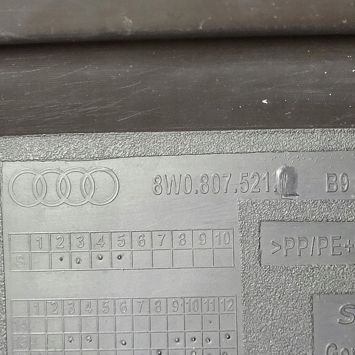 фото №11, Audi a4 b9 s-line avant накладка спойлер бампера зад задний 8w0807521l