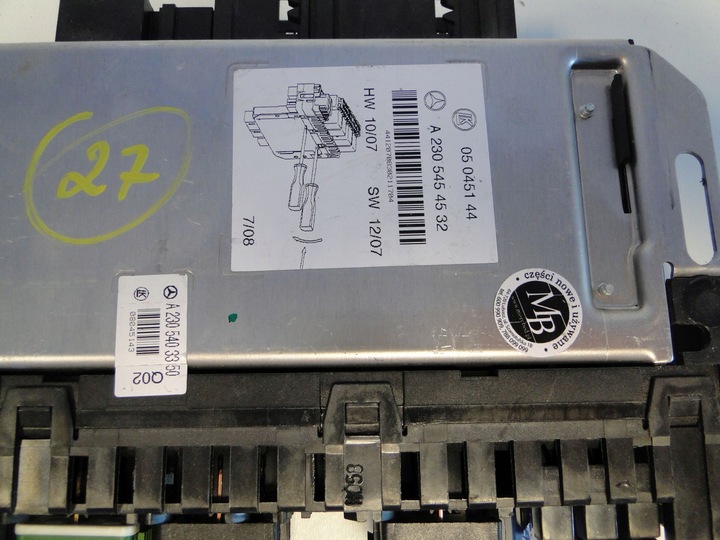 фото №10, Mercedes коробка предохранителей предохранители модуль sam sl r230 230