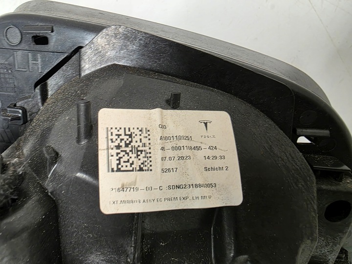 фото №7, Дзеркало ліві tesla модель y 11 pin p1647719-00-c