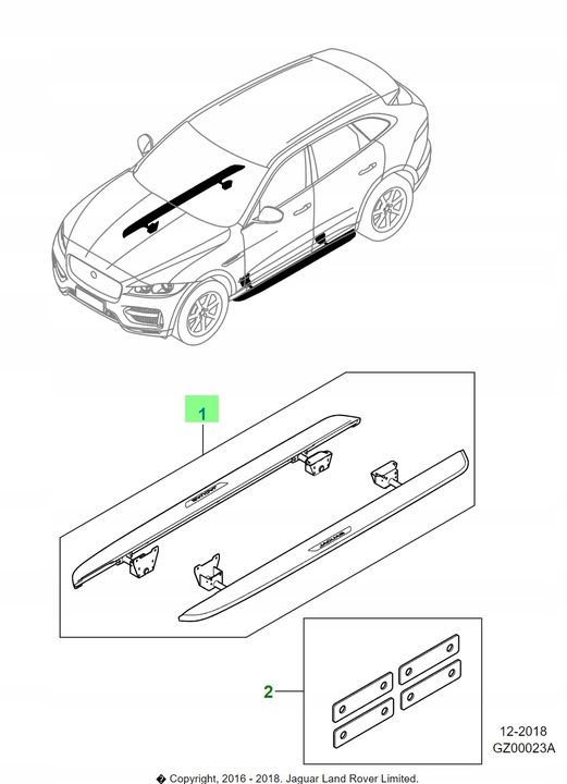 фото №10, Нове оригінальні пороги градуси бічні jaguar f-pace x761 2016- t4a11848