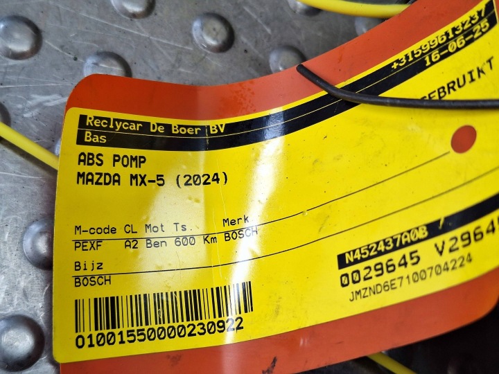 фото №11, Насос модуль управления abs n452437a0b 0265310588 mazga mx-5 2.0 skyactiv g-184 16v