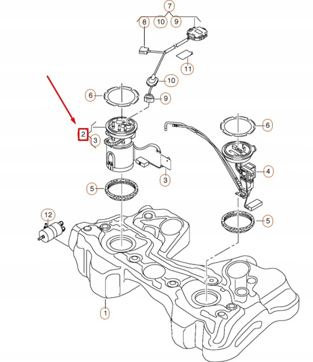 фото №11, Audi tt 8j3 fuel насос 8j0919051e