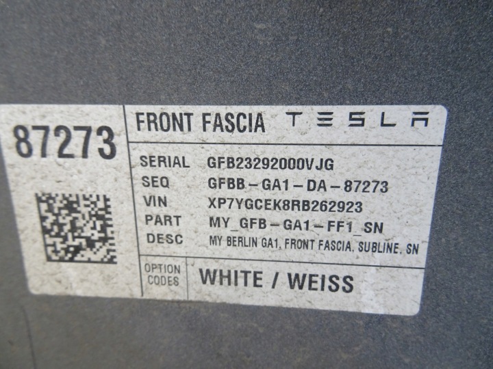 фото №14, Tesla модель y бампер передній 1493736-s3-a llu