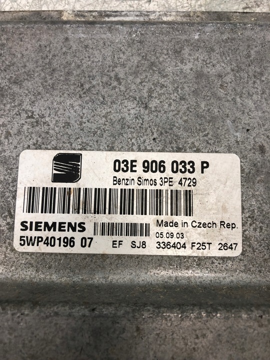 фото №5, Компьютер двигателя seat ibiza 03e906033p