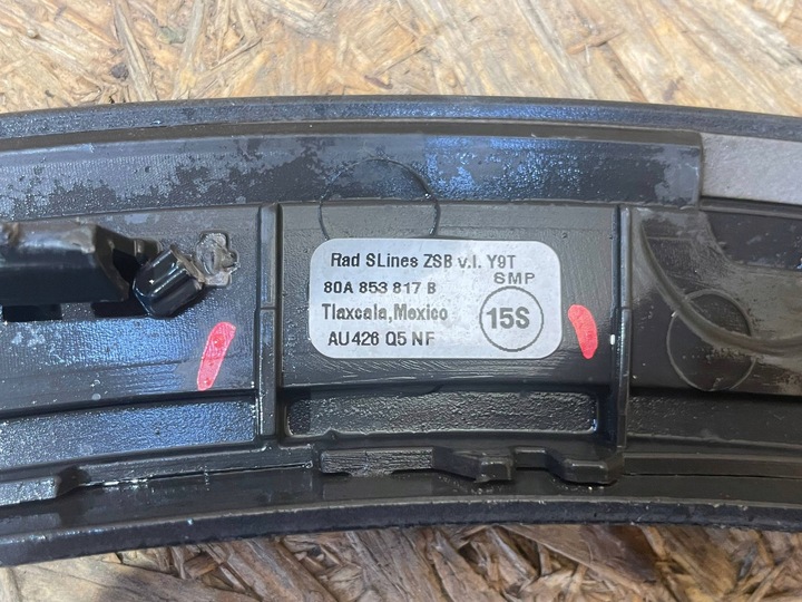 фото №10, Audi q5 ii 2 17- s-line планка накладка na крило лівий зад задня