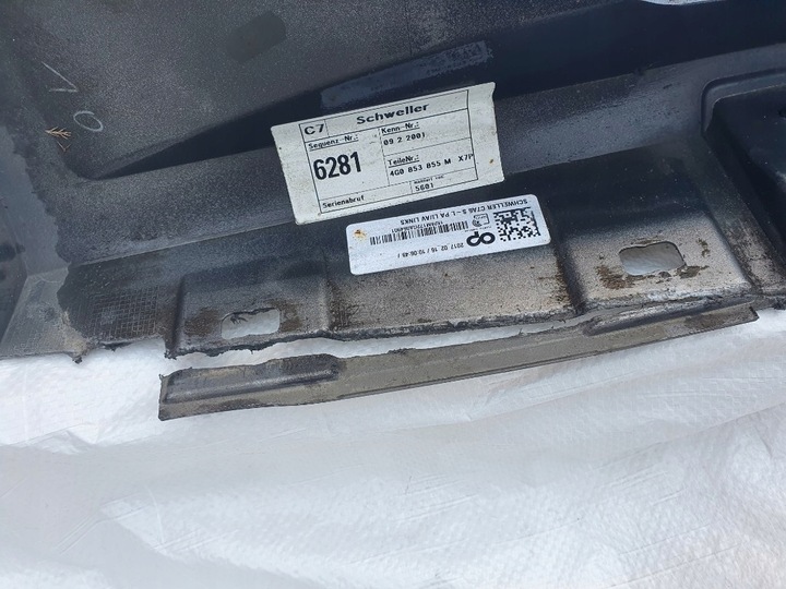 фото №11, Audi a6 c7 s-line рестайлінг 2017r планка порогова ліва 4g0853855m lx7p оригінал