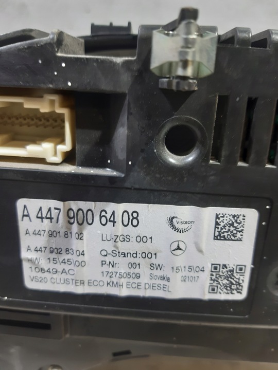 фото №6, Спідометр  прилади mercedes vito w447 a4479006408