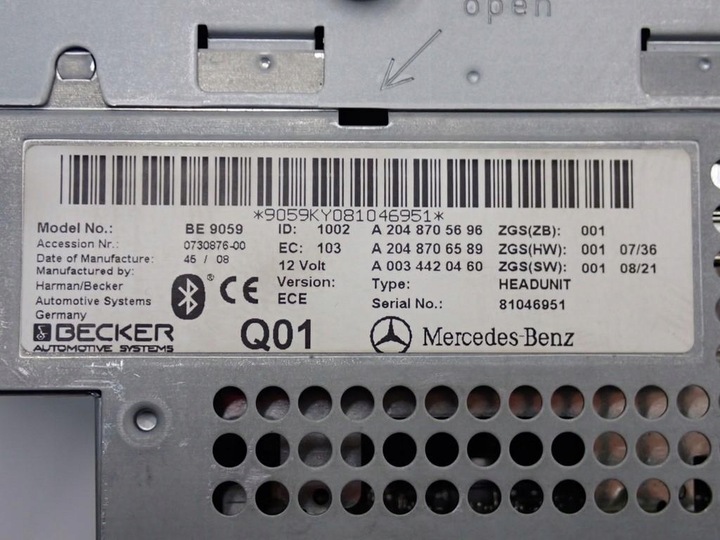 фото №11, Навигация навигация радио заводская оригинал a2048204297 mercedes c w204 09r