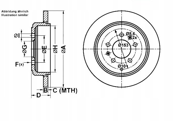 фото №2, Диски гальмівні 2szt. peugeot 607 2.0-3.0 02.00-0