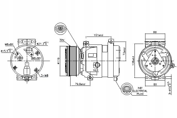 фото №12, Компресор кондиціонера nissens 89267