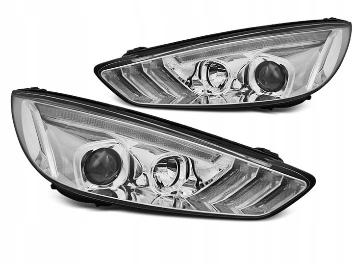 фото №1, Лампи перед ford focus 3 хром led діодні drl