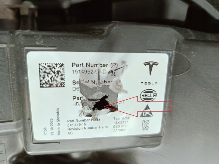 фото №14, Tesla модель 3 m3 рестайлинг my y 20- фара левая перед полный led eu 1514952-00-d