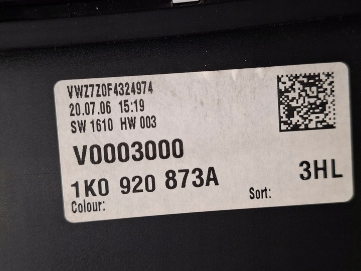 фото №8, Компьютер спидометр набор vw jetta v 5 a5 golf v 5 1.6 fsi blf 03c906056dp