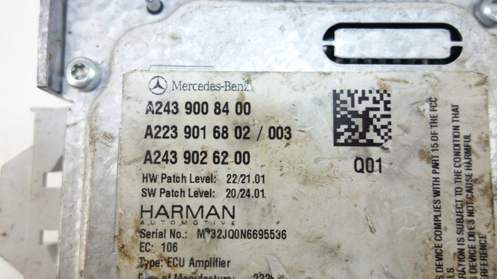фото №12, Усилитель harman mercedes w223 w447 a2439008400