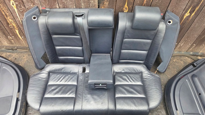 фото №9, Сидіння диван оббивка обшивки audi a4 b6 b7 sedan темно-синя шкіра maritim