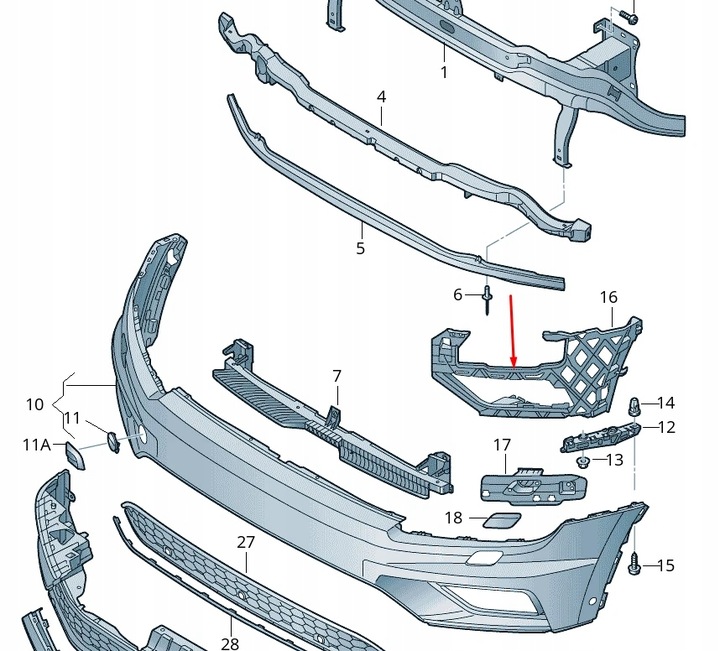 фото №10, Volkswagen tiguan ad передний бампер left support trim 5na807723a oem