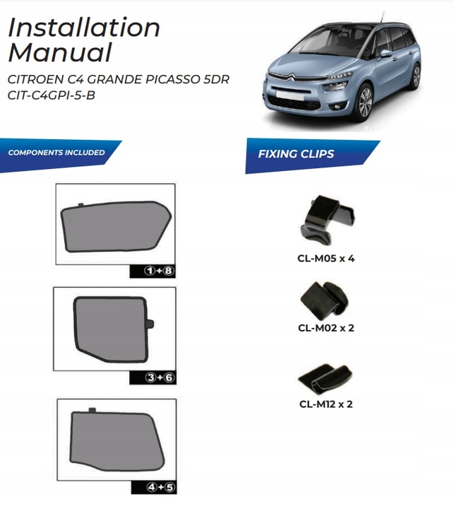 фото №15, Шторки citroen c4 grand picasso 2014-22 захисні накладки ролети сонцезахисний
