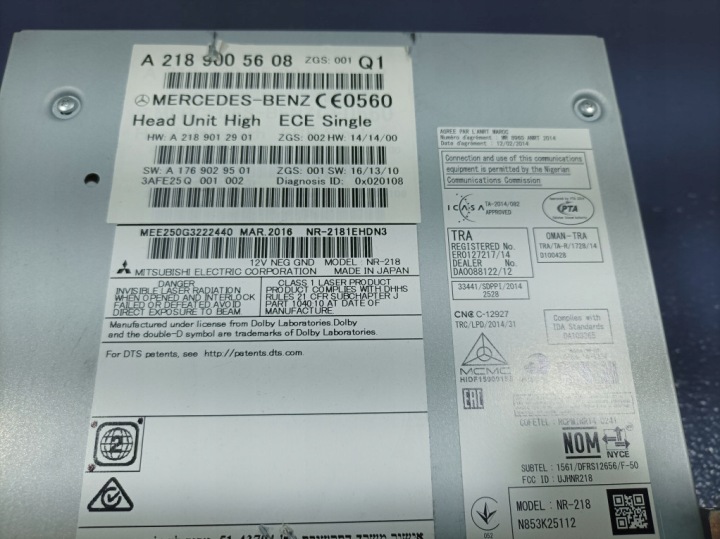 фото №7, Mercedes cls w218 рестайлинг магнитола проигрыватель cd a2189005608