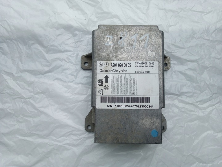 фото №1, Датчик подушка безпеки mercedes w204 c клас