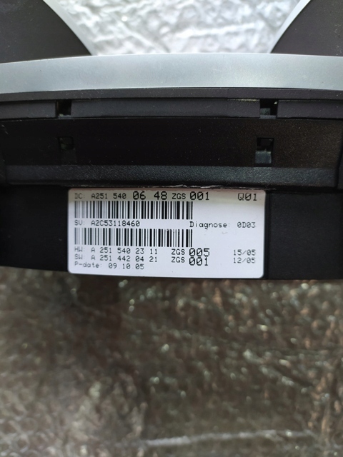 фото №6, Спідометр  mercedes ml w164 європа w251 3.0 cdi