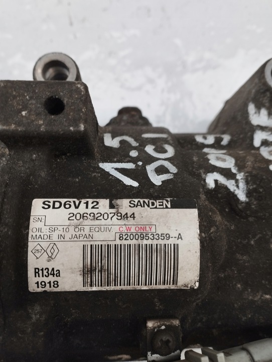фото №8, Renault kangoo ii 2 1.5dci компресор компресор кондиціонера 8200953359