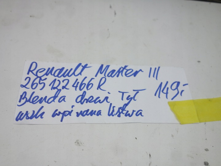фото №5, Накладка двері зад renault master iii 265122466r