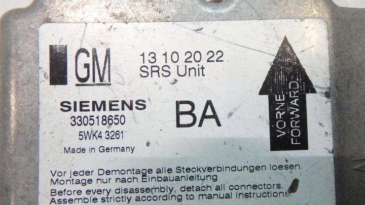 фото №6, Vectra c модуль датчик подушка безпеки 13102022 ba