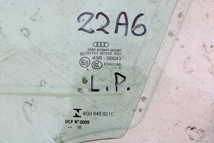 фото №9, Audi a6 скло двері ліві 4g0845021a 4g0845021 ліва перед передня подвійна